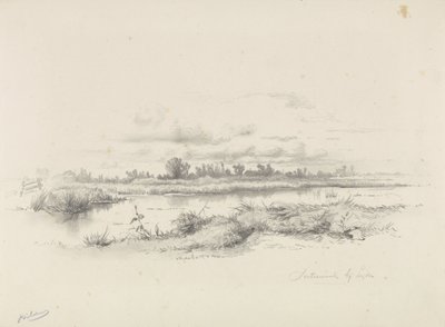 View over the Water at Zoeterwoude near Leiden by Gerard Bilders